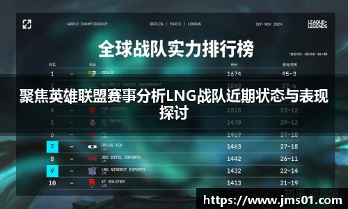 聚焦英雄联盟赛事分析LNG战队近期状态与表现探讨
